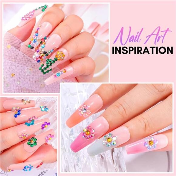 Nail Rhinestone Glue Kit: 15ml Strong Gems Adhesive Gel with 3360pcs - Picture 14 of 16